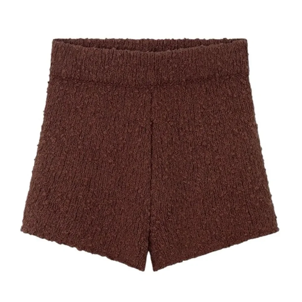 Zulu & Zephyr Plum Boucle Knit Short Size 0-2 (NWT)